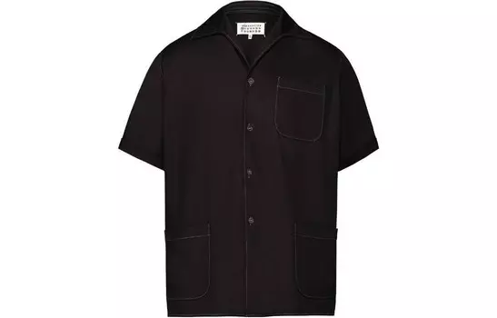 Рубашка мужская черная Maison Margiela, черный