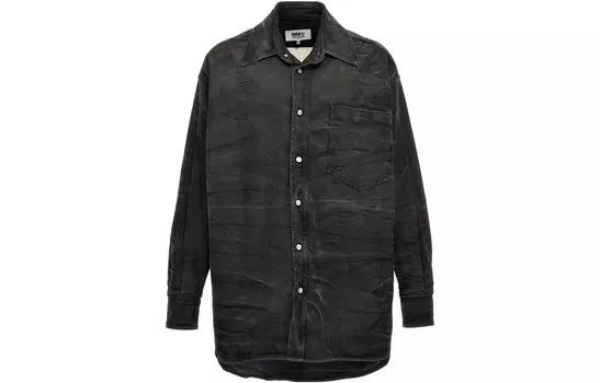 Рубашка мужская черная Mm6 Maison Margiela, черный