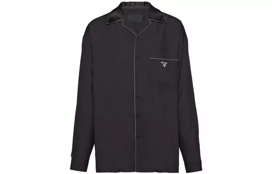 Рубашка мужская черная Prada, черный
