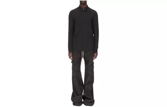 Рубашка мужская черная Rick Owens, черный