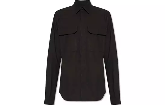Рубашка мужская черная Rick Owens, черный