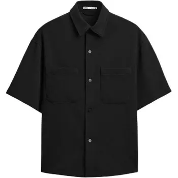Рубашка мужская черная Zara, черный