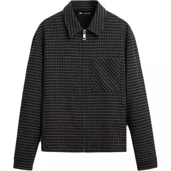 Рубашка мужская черная Zara, черный
