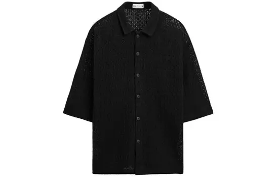 Рубашка мужская черная Zara, черный