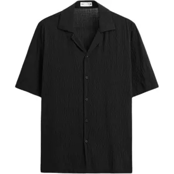 Рубашка мужская черная Zara, черный