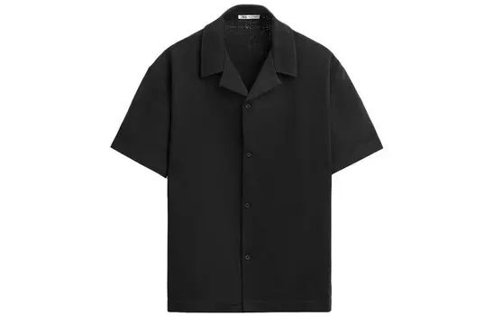 Рубашка мужская черная Zara, черный