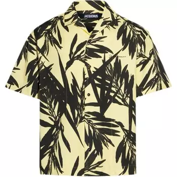 Рубашка мужская черная желтая Jacquemus, желтый