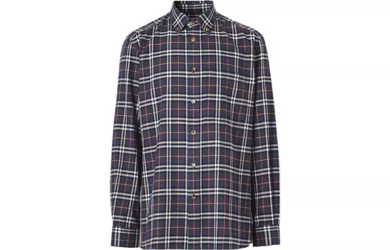 Рубашка мужская чернильно-синяя Burberry, темно-синий