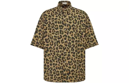 Рубашка мужская Dior, леопардовый
