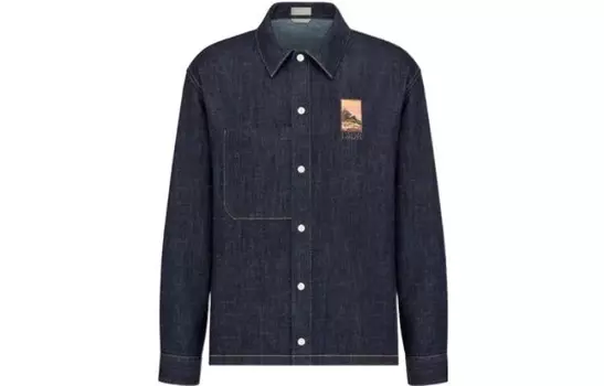 Рубашка мужская Dior, синий