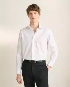 Рубашка мужская длинный рукав из египетского хлопка Emidio Tucci, белый