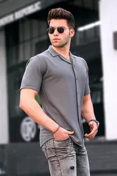 Рубашка мужская дымчатая 5500 MADMEXT