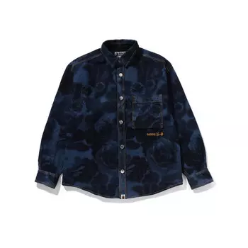 Рубашка мужская джинсовая NYX A Bathing Ape, цвет Denim NYX