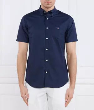 Рубашка мужская Gant с карманом и коротким рукавом, синий