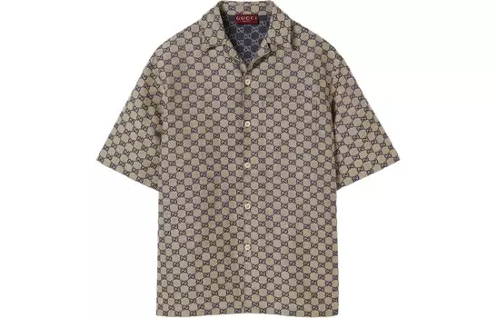 Рубашка мужская Gucci Canvas, бежевый