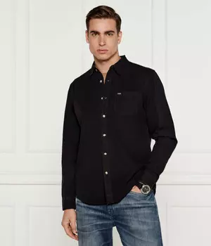 Рубашка мужская Guess Jeans хлопковая, черный