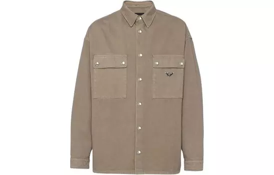 Рубашка мужская хаки Prada, хаки