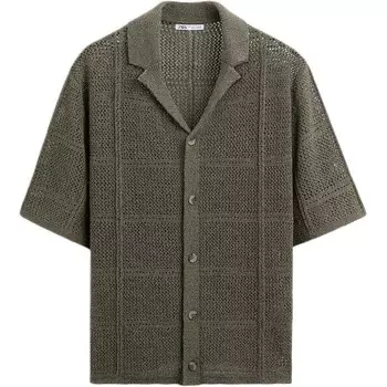 Рубашка мужская хаки Zara, хаки