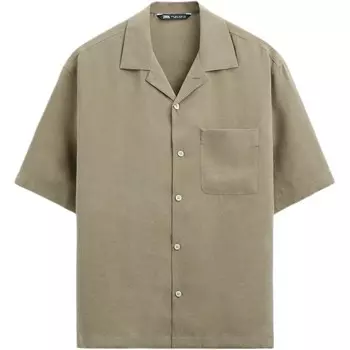 Рубашка мужская хаки Zara, хаки