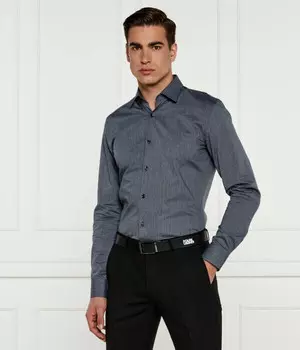 Рубашка мужская Hugo хлопковая, черный