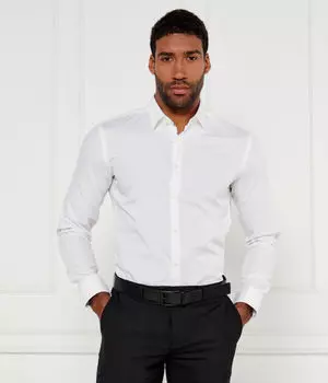 Рубашка мужская Hugo хлопковая классическая, белый