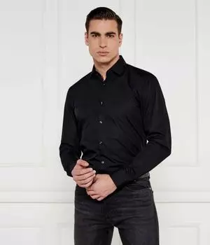 Рубашка мужская Hugo классическая хлопковая, черный