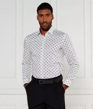 Рубашка мужская Hugo с узором, белый