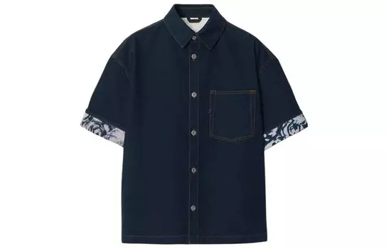 Рубашка мужская индиго Burberry, индиго