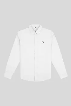 Рубашка мужская из эластичного хлопкового поплина U.S. Polo Assn, белый