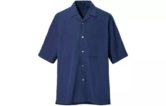 Рубашка мужская из серии Jil Sander X FW20 Jil Sander, цвет морской волны Uniqlo, цвет Sea Blue