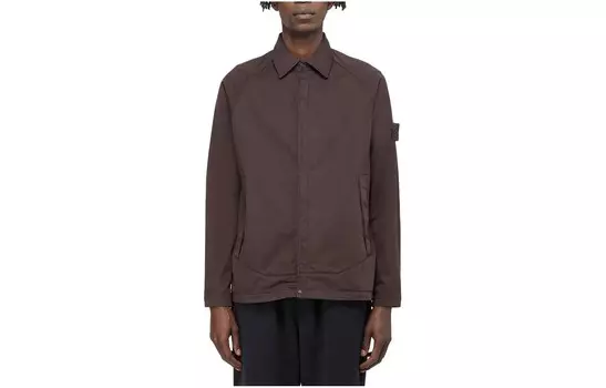 Рубашка мужская коричневая Stone Island, коричневый