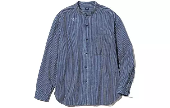 Рубашка мужская королевского синего цвета Uniqlo, синий