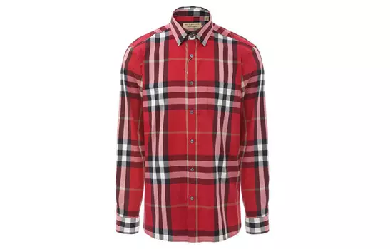 Рубашка мужская красная Burberry, красный