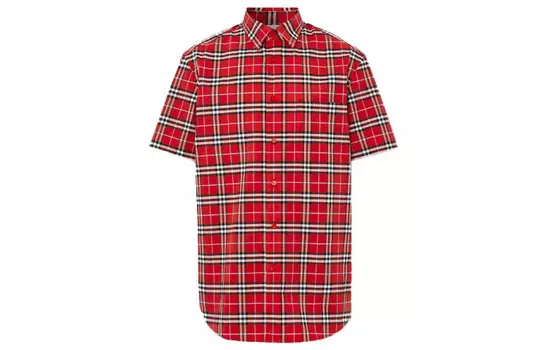 Рубашка мужская красная Burberry, красный