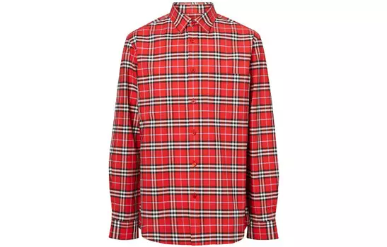 Рубашка мужская красная Burberry, красный