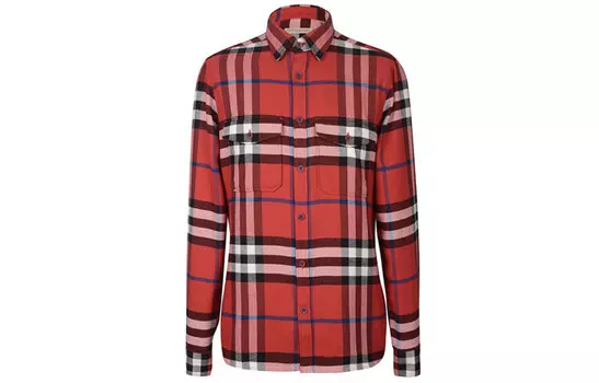 Рубашка мужская красная Burberry, красный