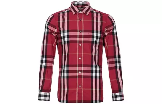 Рубашка мужская красная Burberry, красный