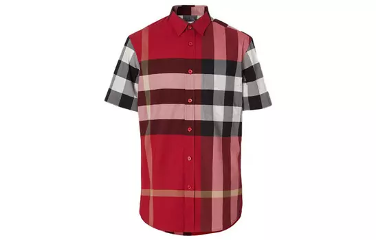Рубашка мужская красная Burberry, красный