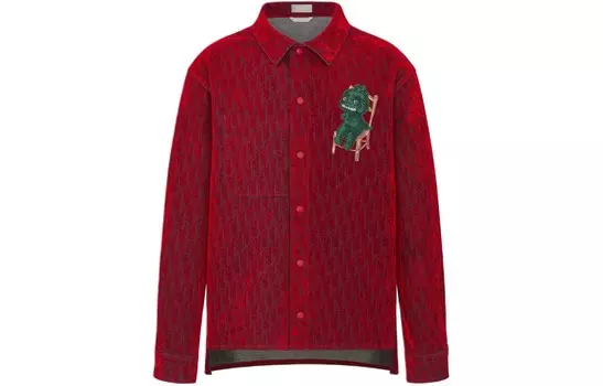 Рубашка мужская красная Dior, красный