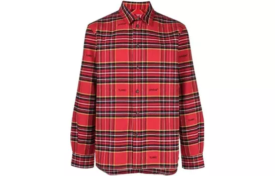 Рубашка мужская красная Off-White, красный