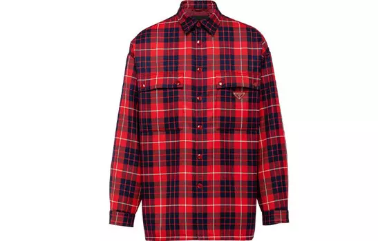 Рубашка мужская красная Prada, красный