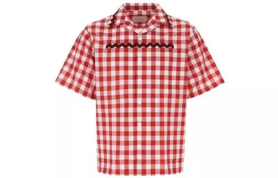 Рубашка мужская красная Prada, красный
