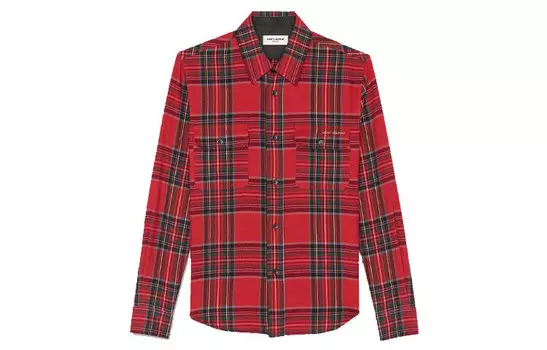 Рубашка мужская красная Saint Laurent, красный
