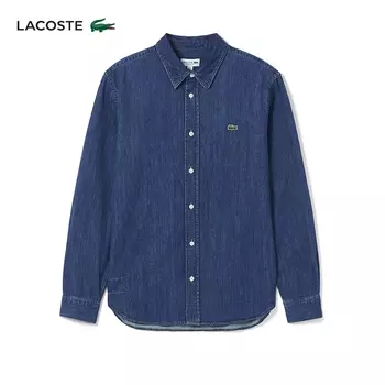 Рубашка мужская Lacoste с длинными рукавами из крокодила, синий
