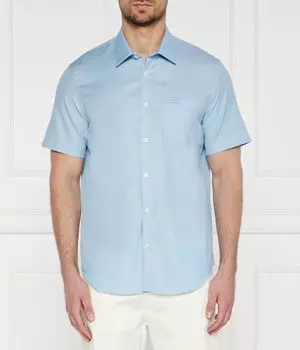 Рубашка мужская Lacoste с коротким рукавом, голубой