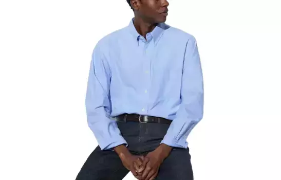 Рубашка мужская Lake Blue Uniqlo, цвет Lake Blue