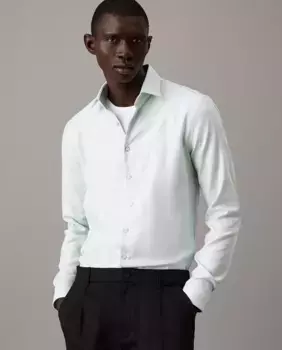 Рубашка мужская легко гладится Calvin Klein, светло-серый