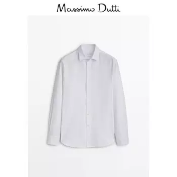 Рубашка мужская Massimo Dutti хлопковая, белый