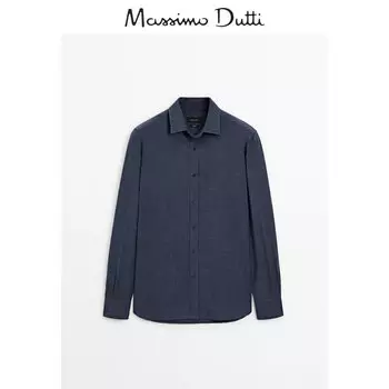 Рубашка мужская Massimo Dutti с длинными рукавами, синий