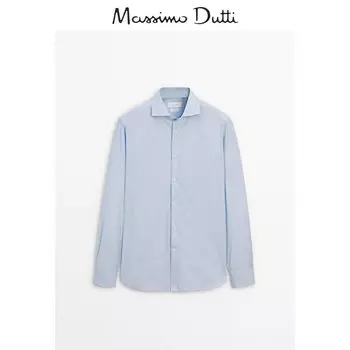 Рубашка мужская Massimo Dutti в полоску, голубой